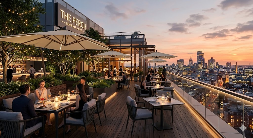 Rooftop at dusk